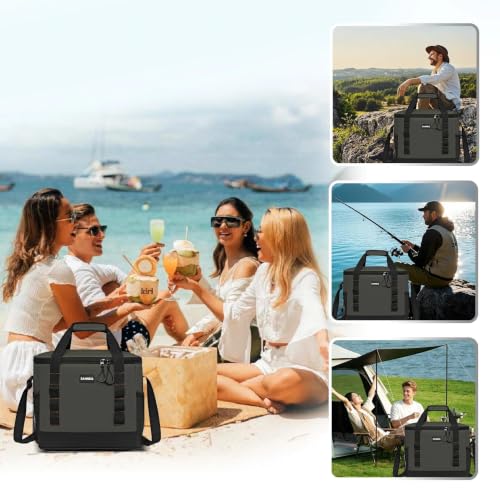 Image of Backpack Cooler Insulated Leakproof, Soft Cooler for Outdoor Camping Hiking