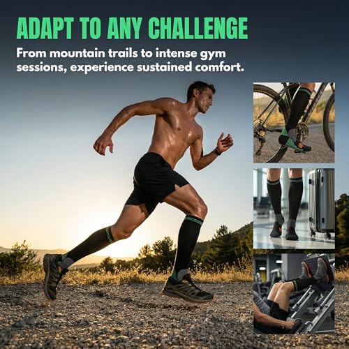 Image of Compression Socks (2 /3 Pair) for Men and Women 20-30 mmHg Regular and Plus Size Compression Scoks:Size S-7XL