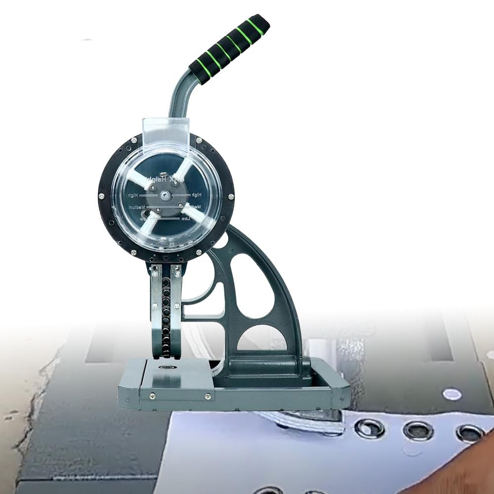Kit de herramientas semiautomáticas con ojales, perforadora de ojales de aluminio, 6 mm, no necesita taladro para pancartas, lonas, tiendas de campaña, pósteres
