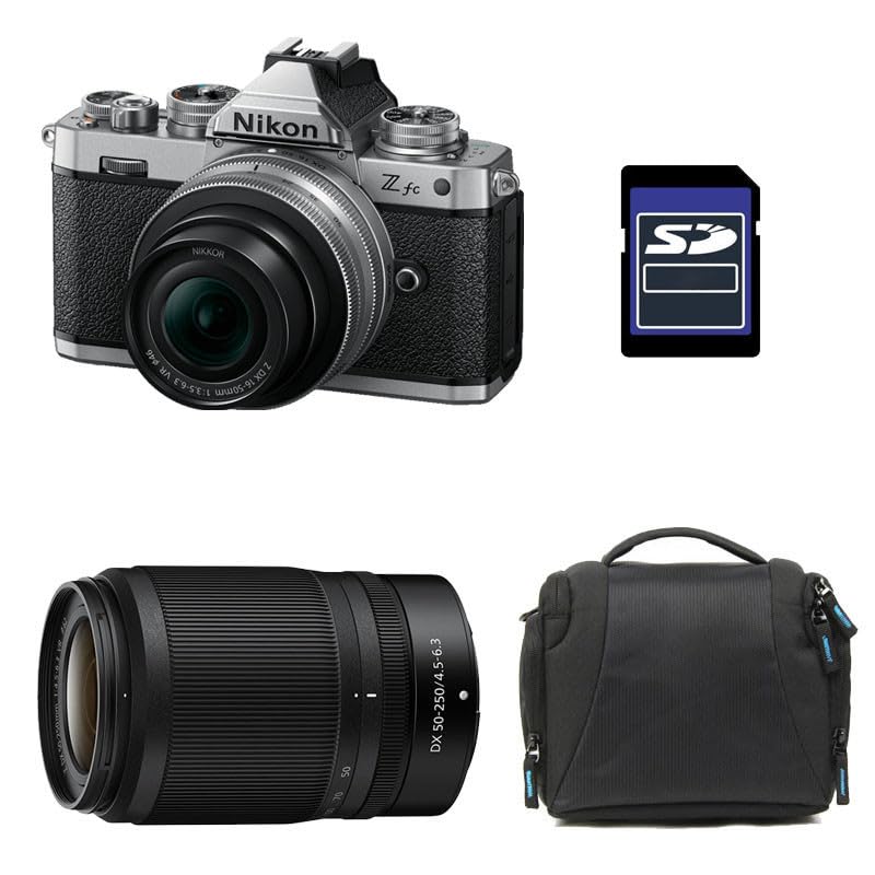 Kit de fotografía Personalizado Creado con NIKON Z FC + Z 16-50 Silver + Z 50-250 + Sac + Carte SD 8 Go
