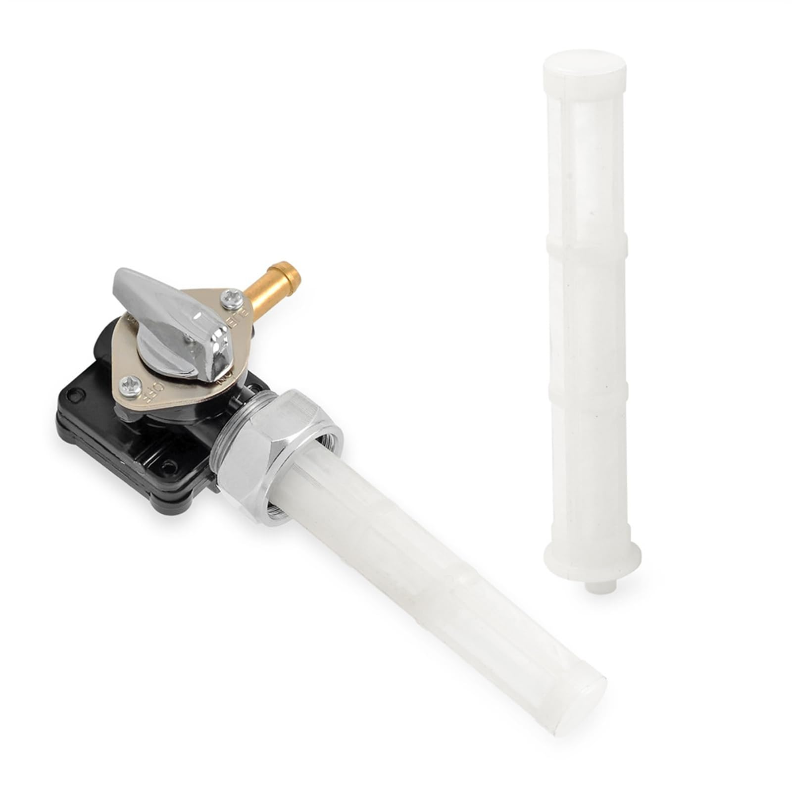 Wivplex Llave de purga de válvula de combustible, salida izquierda de 22mm, for Harley, Flstf Fxdl Flht Flst Fxstb Flhr Fxst 2002-2006 61338-02, llave de purga de de vacío Válvula de purga de combusti