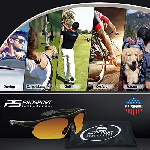 Óculos de sol bifocais ProSPORT masculino feminino HD Vision semiaro moldura envolvente. Ciclismo, c