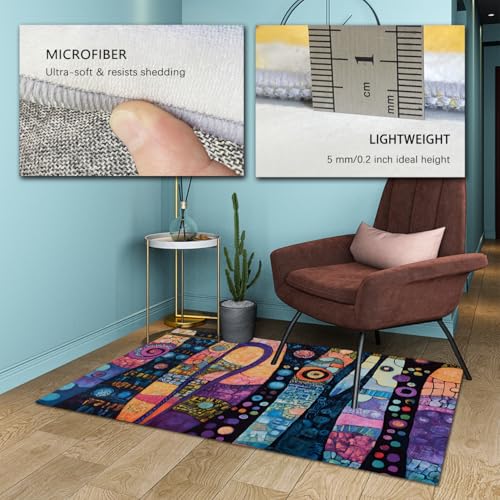 Tapis d'accent lavable et confortable pour protéger le sol du salon - 6