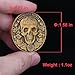 Memento Mori Coin - Memento Vivere Challenge Coin Embrace Life & Remember Mortality - Motivational Coin with Skull and Tree of Life Design(Single Coin)