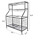 Kinghouse Garage Sports Equipment Organizer, Ball Storage Rack, Ball Storage Garage, Garage Organizer, Rolling Sports Ball Storage Cart, Steel, Black