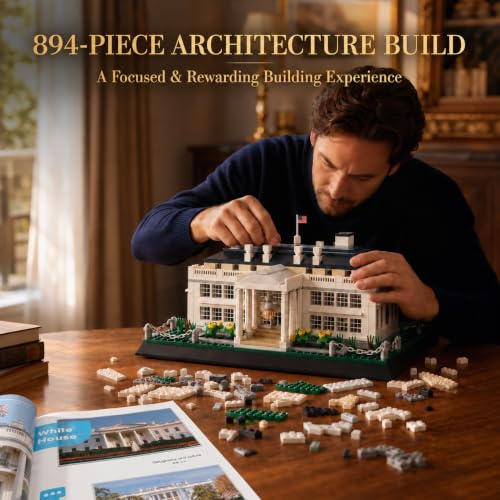 YINGYIWH White House Building Set, 894-Piece Architecture Model for Adults by YINGYIWH - Used condition - Image 4