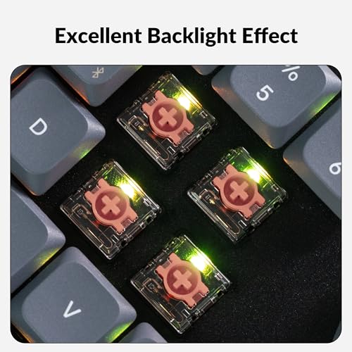Image of Keychron Low Profile Silent Red Switches - 110 PCS Pre-Lubed Linear Mechanical Keyboard Switch Set, 40gf Actuation Force, Hot-Swappable, SMD-LED Compatible, Dustproof Wall, Soft Rebound