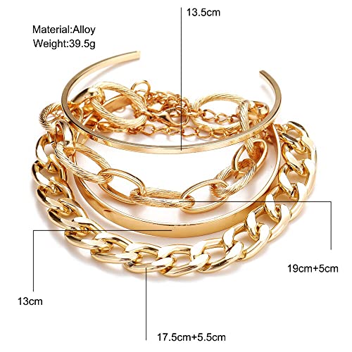 Gold-Toned Plated Bracelet Combo
