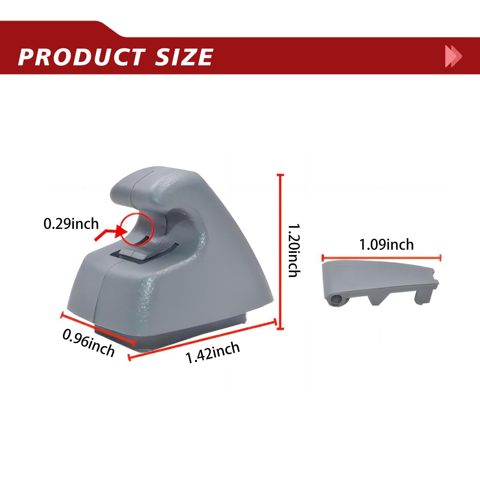 Yumfugu 2 PCS Car Sun Visor Support Clip Retainer, Upgraded Interior Hook Clip Base Replacement Parts 95994975, Sun Visor Clip Bracket Hanger with Detachable Lid, Compatible with Chevrolet (Gray)