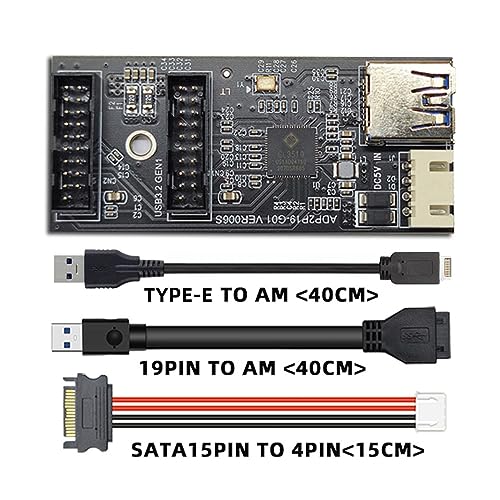 Image of xiwai Dual Ports USB 3.0 19 /20Pin Female Header Splitter to Type-E Cable or 19 /20Pin PCBA Type Adapter Splitter HUB 5Gbps