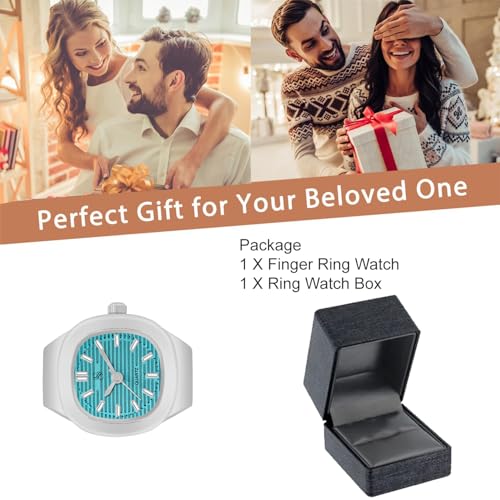 Image of Shocknshop Analog Fashion Stainless Steel Square Silver Ladies Ring Watch for Women -W165