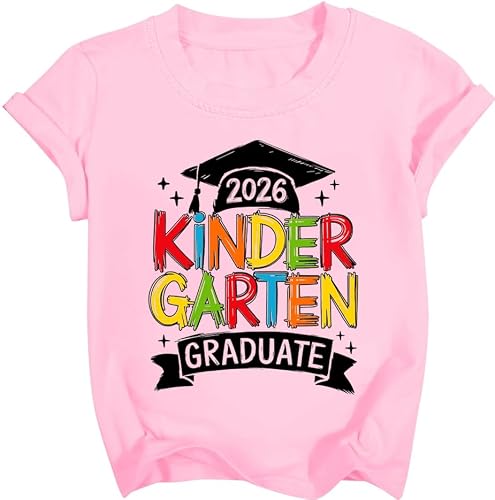 Kindergarten Graduation Shirt for Kids Girls Boys 2026 Peace Out Kindergarten Tshirts Last Day of School Tee Top