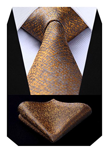 HISDERN Hombres Check Dot Tie Panuelo Wedding Party Corbata y bolsillo Square Set