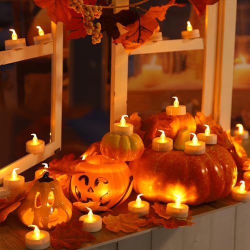 Image of Topstone CR2450 Battery Operated Flickering Flameless Candles with Warm Yellow Light,Remote Control Timer Votives,Decorative LED Tealights,Best for Wedding and Festival Decoration,Pack of 12