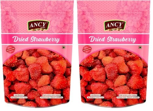 Image of Ancy Foods Premium Dry Fruits (Dried Strawberry), 250 g (Pack of 2)