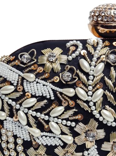 Image of THE TAN CLAN Elizah Zarozi Hand Embroidered Clutches for women Purses Luxury Evening Handbags for ladies