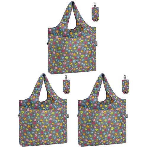 HOLYLUCK Heavy Duty Reusable Grocery Bags (3-Pack)