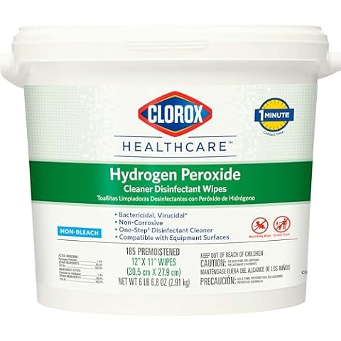 Clorox Healthcare Hydrogen Peroxide Wipes Bucket, 185 Count (Package May Vary) Cover