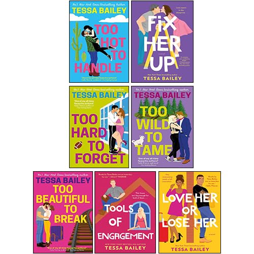 Image of Tessa Bailey Hot And Hammered & Romancing the Clarksons Series Collection 7 Books Set (Fix Her Up, Love Her or Lose Her, Tools of Engagement, Too Hot to Handle, Too Wild to Tame & More)