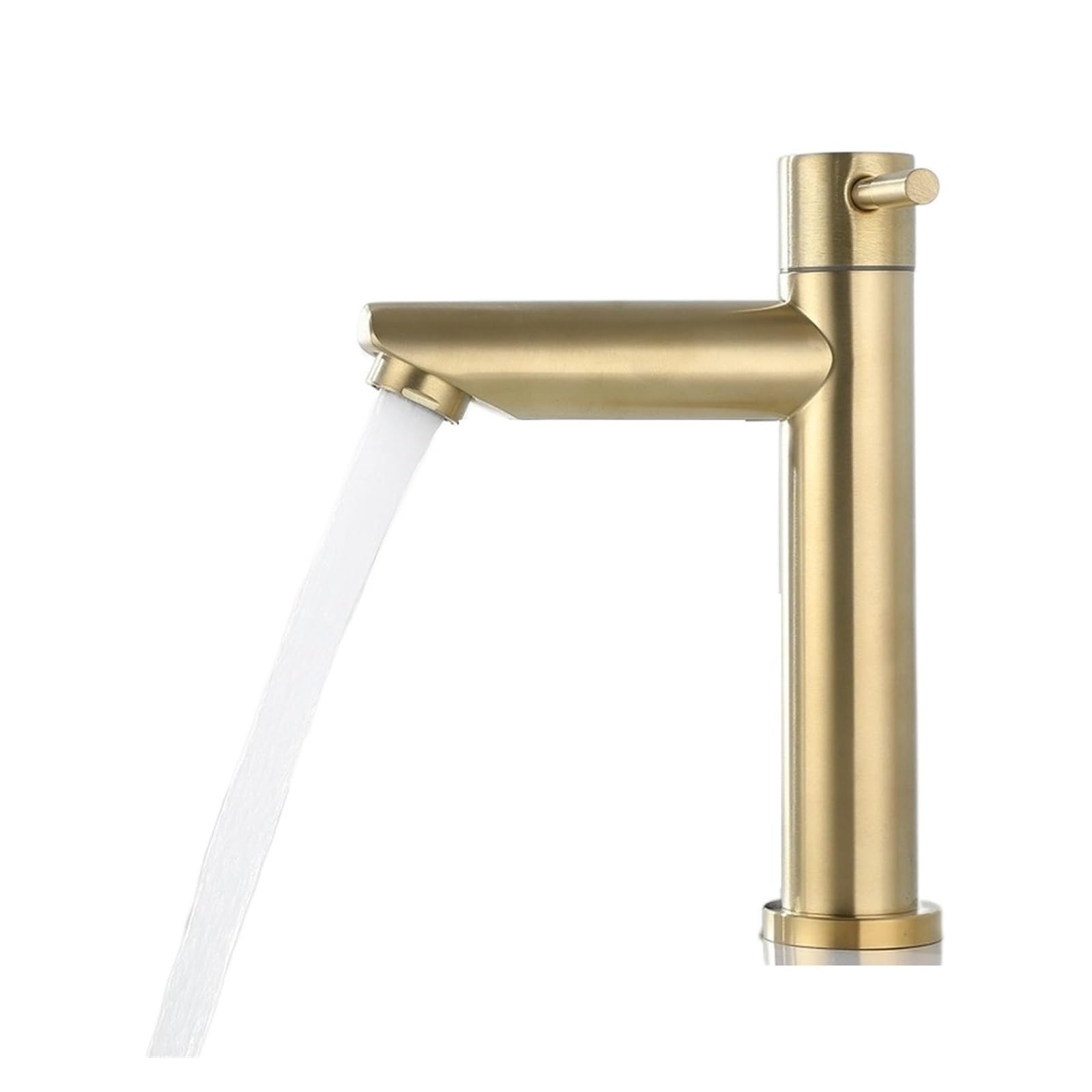 Robinet de salle de bain doré de luxe en acier inoxydable pour une vasque élégante