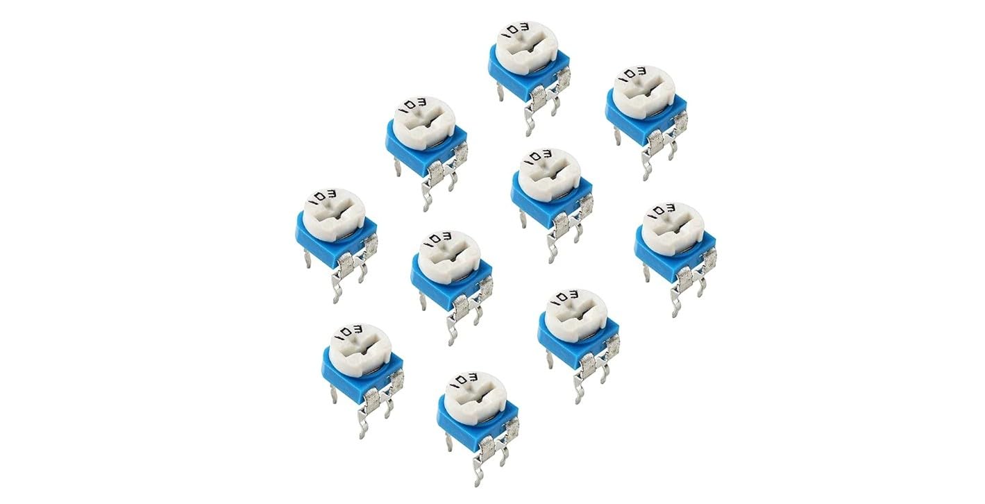 DEPOKE 10k (103) Vertical PCB Preset Variable Resistor Trimmer Potentiometer Single Turn Preset Trimpot pack of 5-image-11