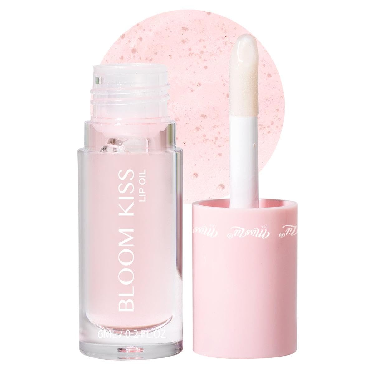 Miss Lil USA Bloom Kiss Lip Oil Nourishing Hydrating High-Shine Lip Oil Gloss Lightweight Non-Sticky Formula for Soft