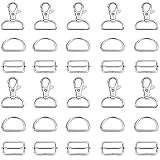 Tamaño universal: los mosquetones de llavero tienen una longitud de 4,1 cm (1,6 ") y un ancho interior de 2,5 cm (1"). Los anillos d de 25 mm tienen una longitud interior de 2,5 cm (1 ") y un grosor de 0,3 cm. Los triglides metálicos tienen una longitud de 2,5 cm (1") de ancho interior y 0,3 cm de grosor d '.