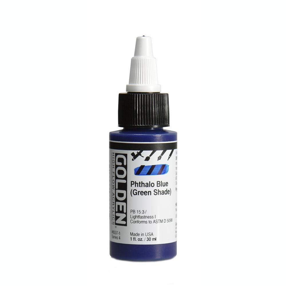 Golden High Flow Acrylic, 1 oz., Phthalo Blue/Green Shade