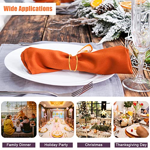 Marforever Set Of 6 Gold Napkin Rings For Holidays Independence Day- Metal Spiral Napkin Rings Holder Buckles Napkin Holder Ring For Wedding Dinner Birthday Party Baby Shower Table Decoration #TOP4