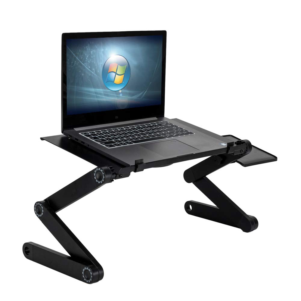 Laptop Table Stand Foldable Adjustable Notebook MacBook Computer Desk Mount Aluminum Ergonomic TV Bed Lap Tray Stand