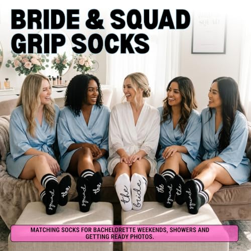 Image of Funky Junque Bride Crew Socks, Bachelorette Wedding Party Gift