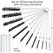 Straw Cleaner Brushes Sets, 12 Pieces 8.2 Inch Botthle Cleaning Brush and Nylon Tube Brush Brush Kit for Sippy Cup, Tumbler, Water Bottle, Drinking Straw (Black)