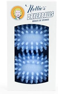 Nellie's Blue Dryerballs - 2 per Package - Reduces Drying Time and Wrinkles, Softens Clothes Naturally, Non-Toxic