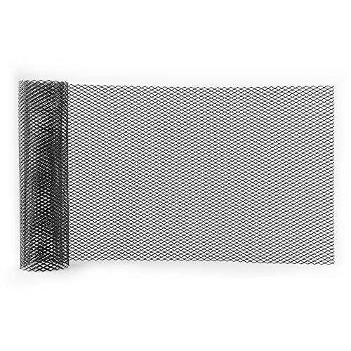 Rejilla del coche, Rejilla de malla de aluminio, agujero de 6x12mm, rejilla universal para carreras de coches, rejilla de malla para el cuerpo, parrilla rómbica negra (100 x 33 cm) Cover