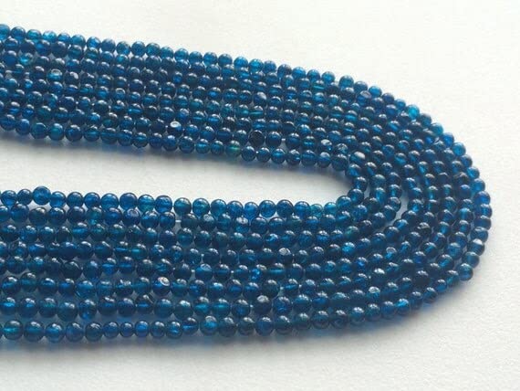 Apatite bleue néon perles naturelles LKBEADS 14 pouces pour cadeau artisanal