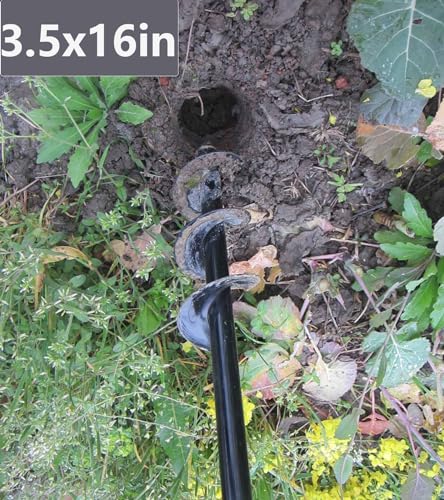 TCBWFY Garden Auger Drill Bit for Planting 1.6"x16.5"and 3.5"x16",Heavy Duty Bulb Planter Tool for Digging Holes,Compatible with 3/8" Hex Drive Drill - Image 5