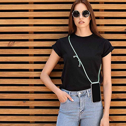 PekaTech Telefoonketting compatibel met Xiaomi Redmi Note 10 / Note 10S - smartphone halsketting hoes met band - koord met cover case om om te hangen, Groen - Image 3