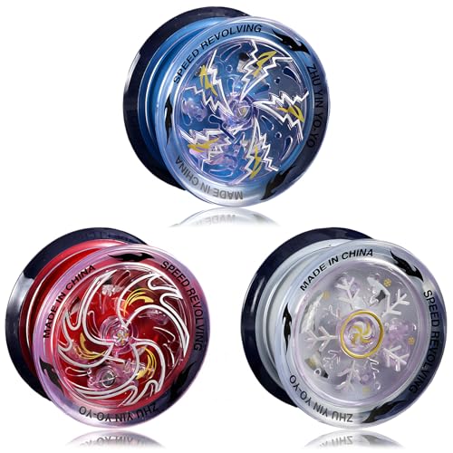 3 Pcs Light Up Yo Yo Balls lashing Responsive Yoyo Toys for Kids Beginner Trick Yoyo Toy for Boys and Girls Colorful LED Light Up Easy Return YoYo for Learning Tricks Improving Motor Skills