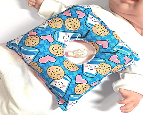 Milk and Cookies G-tube Pillow Belt for Infant Tummy Time2