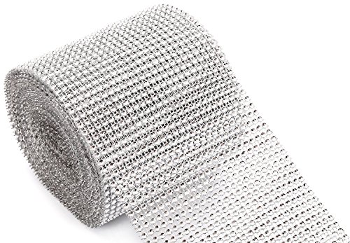 10 Yardas Rhinestone del diamante de la cinta cristalina del abrigo del rodillo por un partido y decoración de la boda de plata