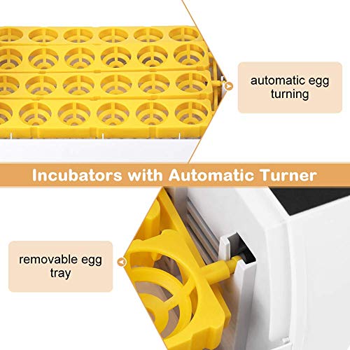 48 Eier Brutmaschine Vollautomatisch Inkubator Hühner Brutgerät Brutapparat mit Feuchtigkeits Temperaturanzeige, Eier… – Bild 5
