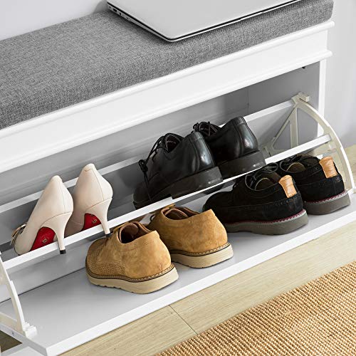 SoBuy FSR82-L-W Banc à Chaussures Meuble à Chaussures avec Assise Coussin Rembourré et Abattant Banc de Rangement à Chaussures 75x24x51 cm – Blanc - Les Beatles, Paul McCartney, John Lennon, RIngo Starr, George Harrison SoBuy FSR82-L-W Banc à Chaussures Meuble à Chaussures avec Assise Coussin Rembourré et Abattant Banc de Rangement à Chaussures 75x24x51 cm – Blanc – Image 6