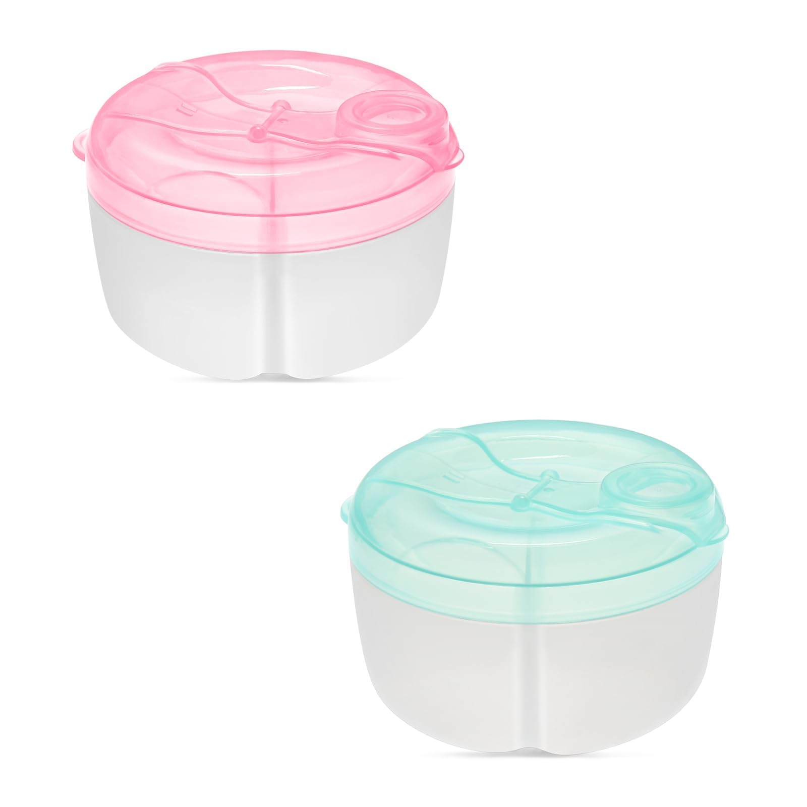 NALACAL Baby Formula Dispenser On The Go, Formula Container to Go, Non-Spill Rotating Three-Compartment Formula Dispenser, Baby Food and Snack Storage Container for Infant Toddler Traveling, BPA Free