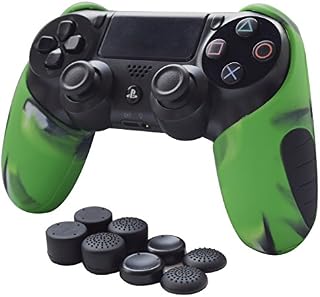 Pandaren® silicone skin for Xbox One controller x 3 + thumb grip x 6 (camouflage red green blue)