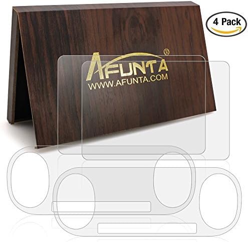 AFUNTA Screen Protectors Compatible Sony Playstation Vita 2000 with Back Covers, 2 Pack (4 Pcs) Tempered Glass for Front Screen and HD Clear PET Film Compatible The Back, PS Vita PSV 2000