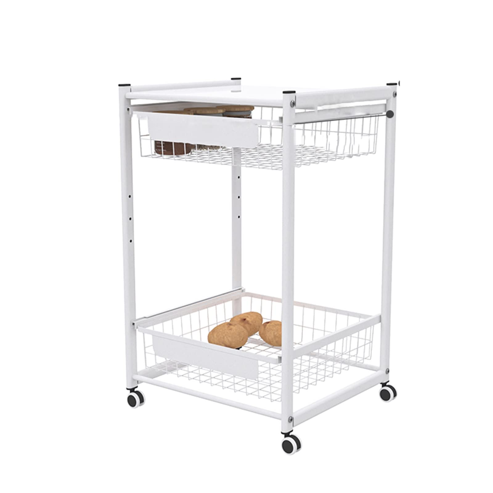 Cesta de condimentos móvil de varias capas con ruedas JATIBOSH para suelo