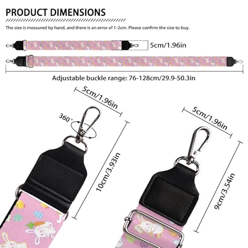 Image of Halloween Handbag Strap Canvas Purse Strap Colorful Bat Black Shoulder Strap Multicolor Bats Replacement Strap