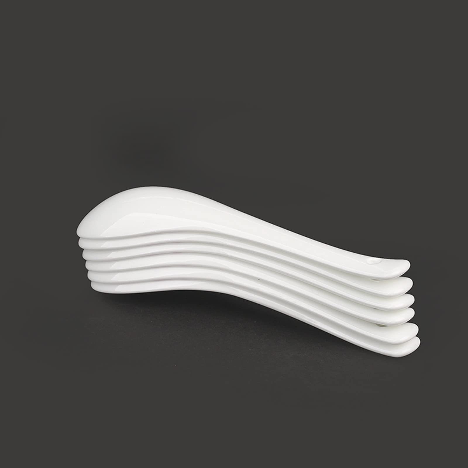 Cucharas de té, cucharas de Postre, 6 Piezas de Porcelana de Hueso for el hogar, cucharas pequeñas, cucharas pequeñas, cucharas pequeñas de cerámica, cucharas pequeñas, cucharas de Sopa