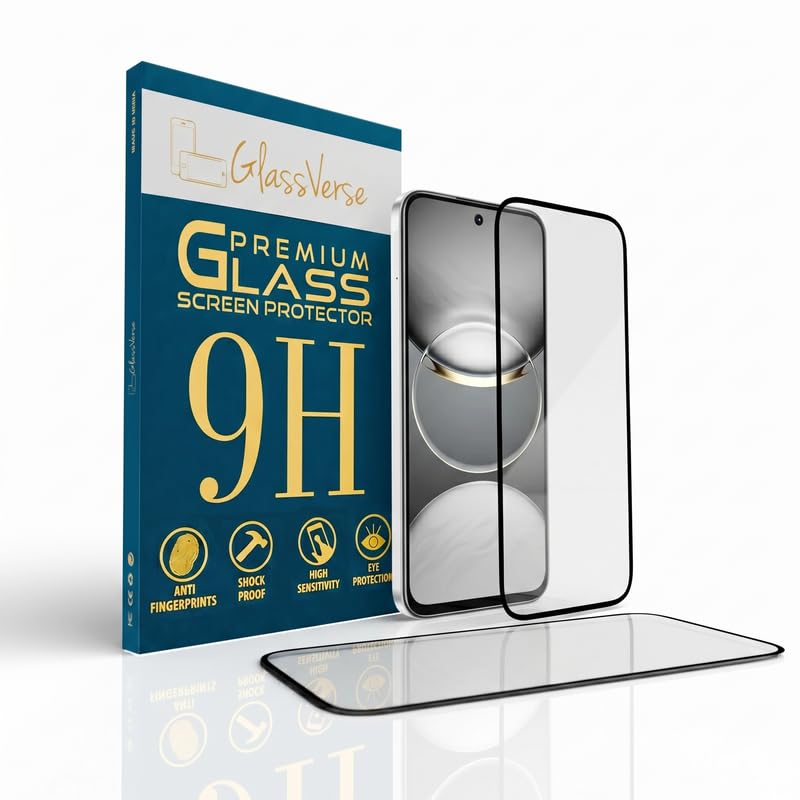 Image of GlassVerse PureView Tempered Glass for Tecno Pova 6 Neo 5G | Crystal Clear, 9H Hardness Screen Protector, Edge to Edge, Case Friendly, Hassle-less Installation Kit Included. (Pack of 2)