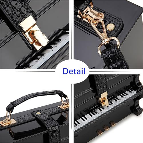 Piano Shaped Purse Handbag Women Crossbody Shoulder Bag Box Shaped Acrylic Evening Top Handle Clutch Bag Novelty Piano Purse4